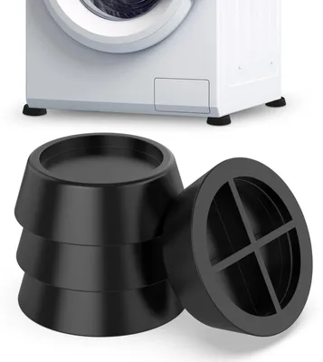 Produktbild von Schwingungsdämpfer Waschmaschine Gummi - Ø 6,5 cm - 4 Stück - Rutschfest