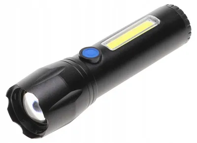 Zdjęcie produktu dla LATARKA Kieszonkowa Mała LED COB Ładowana USB Akumulatorowa 5037