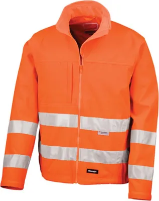 Immagine prodotto di Result R117X | Giacca da lavoro softshell ad alta visibilità | ISO EN20471:2013 Classe 2 - Colore: Arancione fluorescente - Taglia: L