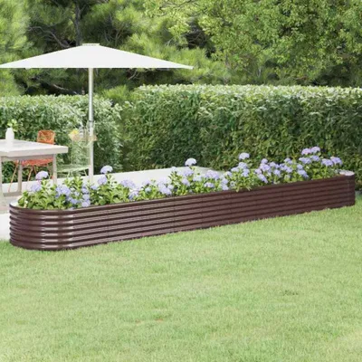 Produktbild von vidaXL Hochbeet Verzinkter Stahl 440x80x36 cm Braun