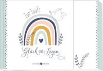 Image de Bénédiction et bonheur pour le baptême : livre de cadeaux d'argent (Baptême 2022 - Arc-en-ciel)