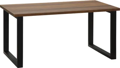 Image de HOMCOM Table basse rectangulaire table de salon style industriel pied métal et plateau aspect bois - 100 x 60 x 50 cm