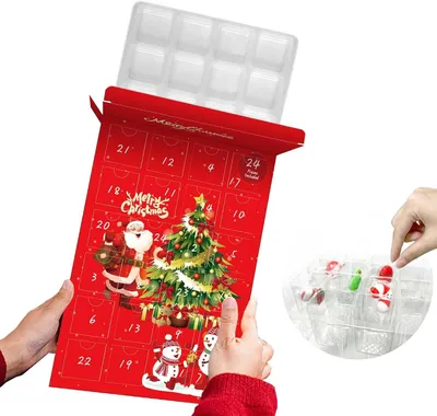 Produktbild von Weihnachts-Adventskalender, leer für 2024. Adventskalender zum Selbstbefüllen. Befüllbarer Adventskalender. DIY-Adventskalender-Set