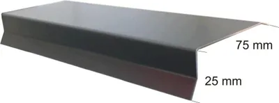 Produktbild von Sarei Stirnbrettprofil 1000 x 75 x 25 mm anthrazit