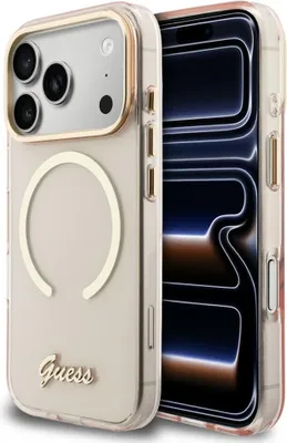 Immagine prodotto di Custodia Guess Iml Script Metal Magsafe per   iPhone 17 Pro Rosa