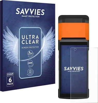 Produktbild von 6x Für Sunmi V2s Schutzfolie Savvies Displayschutz Display Schutz Folie Klar Transparent