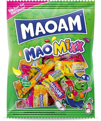 Produktbild von Maoam Maomix Fruchtgummi-Mix 325g – Vegane bunte Kaubonbons, ohne Farbstoffe