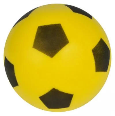 Image de Ballon de football en mousse jaune 20 cm pour - taille 5 - jeu plein air