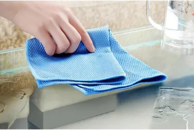 Produktbild von Küchenhandtücher, 5 Stück: hochsaugfähige Mikrofasertücher für die Reinigung von Möbeln, Fenstern und Badezimmern, Farbe zufällig