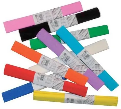 Image de Papier crépon assorti 10 COULEURS 25 x 200 cm