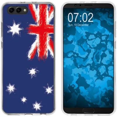 Produktbild von PhoneNatic Case kompatibel mit Huawei Honor View 10 Silikon-Hülle WM Australien M2