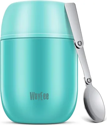 Image de Récipient isotherme en acier inoxydable 450ml Boîte de maintien au chaud Cuillère pour repas