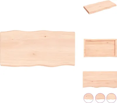 Produktbild von vidaXL Tischplatte 80x40x(2-6) cm Massivholz Unbehandelt Baumkante -  Tischplatten