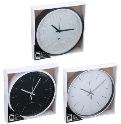 Produktbild von Wandklok dia30cm kunststof