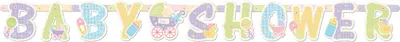 Produktbild von Baby Shower Banner Girlande 2,1m mit Babymotiven