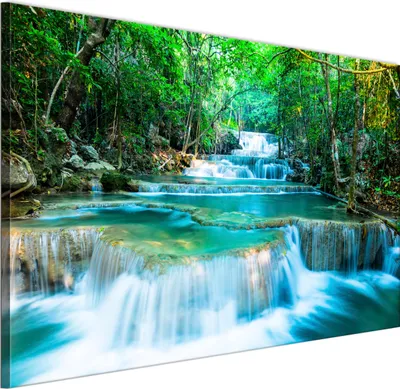 Zdjęcie produktu dla LUMASOUL Obraz na płótnie z motywem natury, obrazy na ścianę w drewnianych ramach, salon i sypialnia, 120x80 cm Eklektyczne