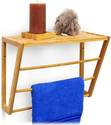 Image de Étagère de salle de bain en bambou