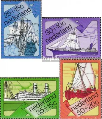 Produktbild von Briefmarken Niederlande 1973 Mi 1007-1010 (kompl.Ausg.) postfrisch Schiffe