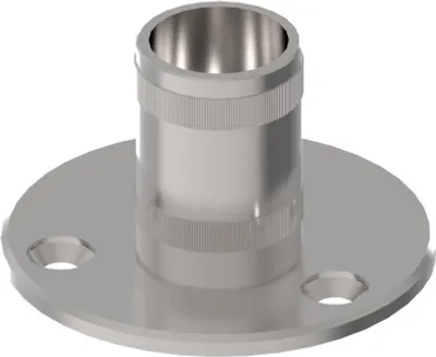 Produktbild von Sellon24® Bodenanker 42,4 Bodenflansch Pfostenhalter Wandanker Edelstahl zum einschlagen Steckfitting Pfosten Fuß S24U-0942-242