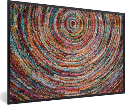 Produktbild von MuchoWow® MuchoWow® Gerahmtes Poster Kreis - Farben - Teppichboden 30x20 cm - Poster mit zchwarzem Bilderrahmen - Kunstdruck - Bild-Poster