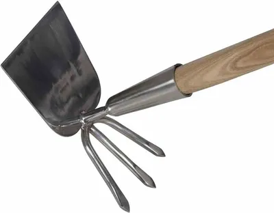 Image de Siena Garden binette double ClassicLine 3 dents en acier inoxydable et frêne, B76855