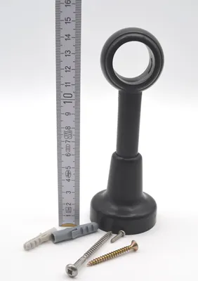 Produktbild von 1 Wandträger geschlossen für Stil Ø 28 mm Kunststoff schwarz WA 12 cm