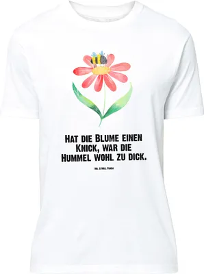 Produktbild von Mr. & Mrs. Panda T-Shirt Hummel Blume - Weiß - Geschenk, Lustiges, Wespe, Tshirt, Hummeln, Natur, Lustige Sprüche, Shirt, Oversize, Biene