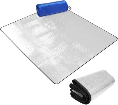 Produktbild von Aluminium Isomatte 200 x 200 cm, für Camping, faltbar, Thermomatte