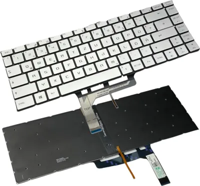 Produktbild von Trade-Shop Original Laptop Notebook Tastatur Keyboard Deutsch QWERTZ für MSI GS65 Stealth Thin 8RE 8RF, Stealth 8SE 8SF 8SG / mit Backlight, Silber