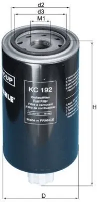 Produktbild von Kraftstofffilter MAHLE KC 192 Anschraubfilter