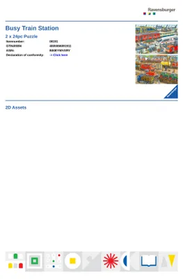 Image de 2 x 24 pièces Ravensburger Kinder Puzzle Trubel am Bahnhof 09191