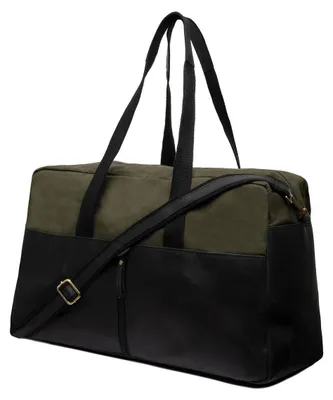 Produktbild von Beocca Milo Leder-Reisetasche, aus pflanzlich gegerbtem Leder, Handgepäck-Format, Wochenendtasche, handgefertigt, Grün