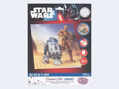 Obrázok produktu pre Crystal Art Star Wars R2-D2 & C3PO Card 18x18cm
