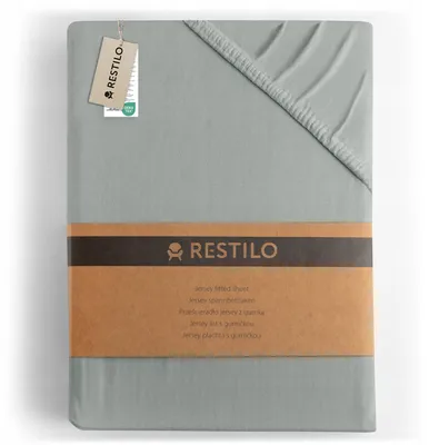 Produktbild von DecoKing Restilo Jersey Spannbettlaken Baumwolle Grau 90x200cm