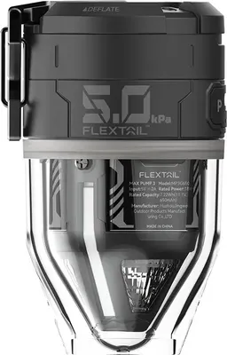 Zdjęcie produktu dla Flextail - Max Pump 3 - Elektryczna pompka do łóżka - Szybka pompka powietrza 2 w 1 - Nadmuchiwana pompka - 500 l/min - Zawiera lampkę i wiele nasadek - Czarny