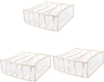 Produktbild von Unterwäsche Organizer - Schubladen-Teiler - Caste Ordering - verstellbarer Hahn - 3 Stck - Grau