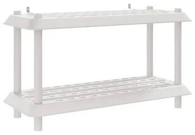 Obrázok produktu pre Polica, 2 úrovne, 100 x 40 x 55,5 cm, plast, biela