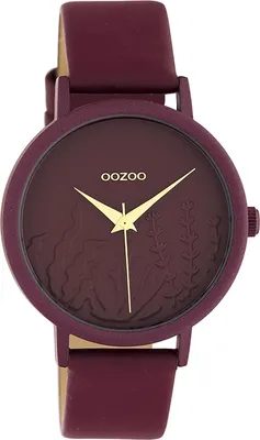 Produktbild von Oozoo Damen Lederarmband Uhr Timepieces violett lila Analog Quarzuhr UOC10609