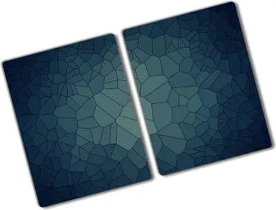 Produktbild von Tulup Glas Herdabdeckplatte - 2x40x52 cm - Glaskeramikkochfeld-Abdeckung Spritzschutz Glasabdeckplatte Kochplattenabdeckung und Schneidebrett - Zweiteilig - Kunst: modern & klassisch - Abstrakt - Blau