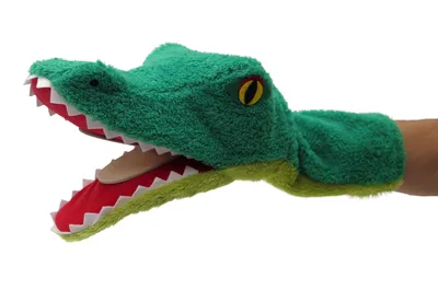 Obrázek produktu pro Plyšový maňásek krokodýl na ruku - 38 cm, zelený, 23448B