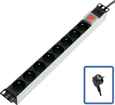 Image de Lanview POWER STRIP 19" - 8 WAY - FULL ALUMINIUM WITH ON/OFF S (TUPS031)
