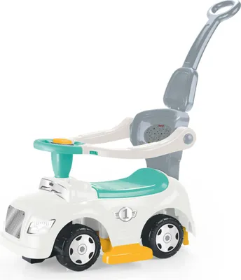Produktbild von Dolu 3in1 Loopauto met Handgreep + Toeter Wit/Blauw/Grijs/Geel