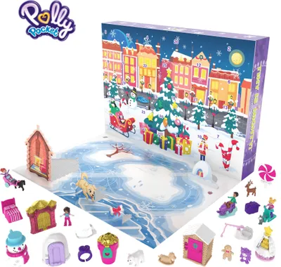 Produktbild von Polly Pocket Adventskalender zum Thema Winterwunderland mit 25 Überraschungen