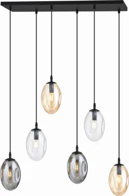 Immagine prodotto di Lampadario Emibig 6xE14 10W ASTRAL con 6 paralumi multicolori 1268/6M1