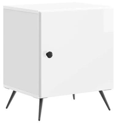 Image de Cabinet de chevet Blanc brillant 43 x 34,5 x 50 cm
