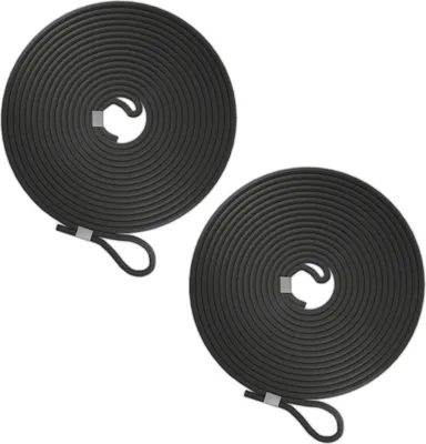 Image de Lot de 2 cordes élastiques Relaxdays, voiture, coffre, 7,5 m, corde extensible, boucle, remorque et camping, tendeur de bâche, noir