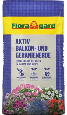 Produktbild von Aktiv Balkonerde und Geranienerde Floragard 60 L
