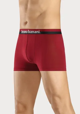Produktbild von Bruno Banani Boxer Boxershorts für Herren 4 -teilig grau-meliert, bordeaux, rot, schwarz Größe M