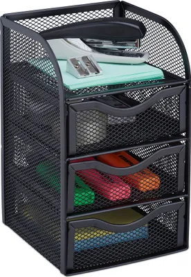 Obrázek produktu pro organizér na stůl relaxdays mesh 3 zásuvky