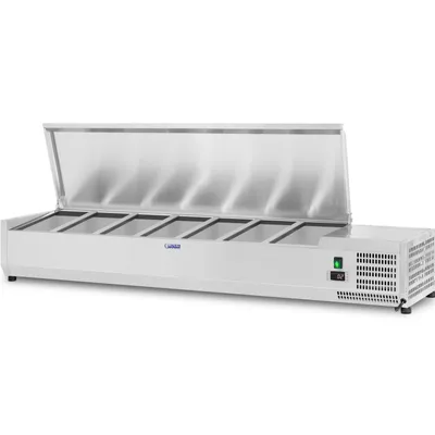 Obrázek produktu pro Chladicí vitrína Royal Catering - 150 x 33 cm - 7 GN 1/4 kontejnerů